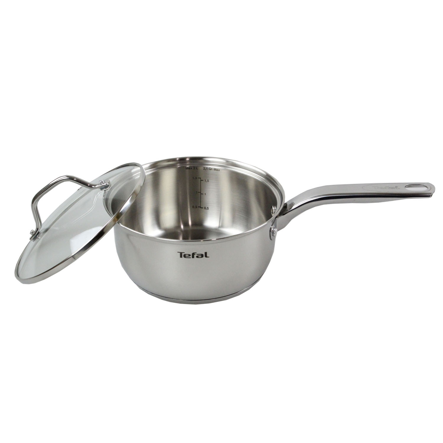 Tefal Intuition 5pc Non Stick Stainless Steel Milk Pan Saucepans Stock